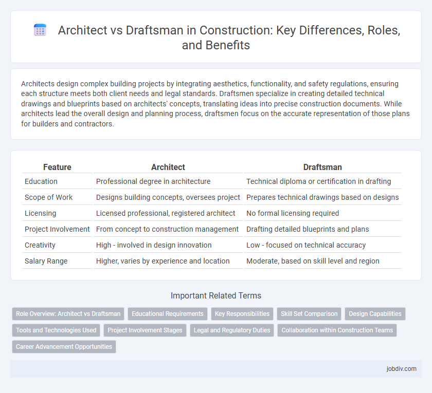Architect vs Draftsman in Construction: Key Differences, Roles, and Benefits