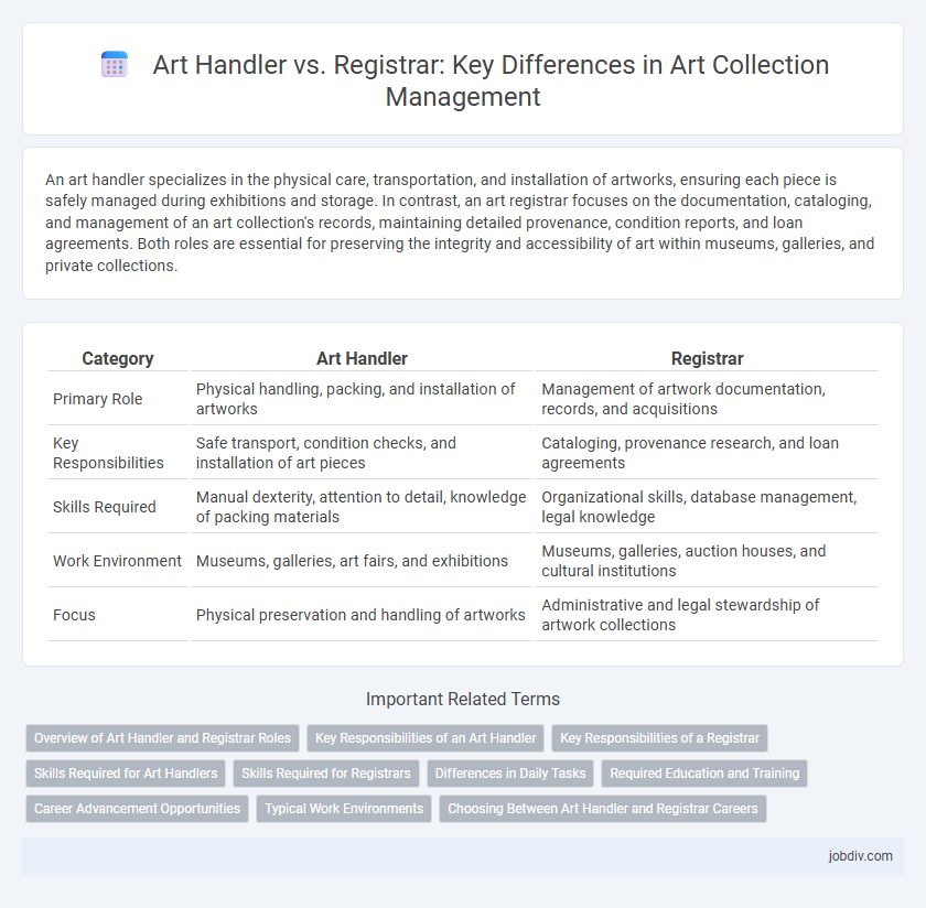 Art Handler vs. Registrar: Key Differences in Art Collection Management