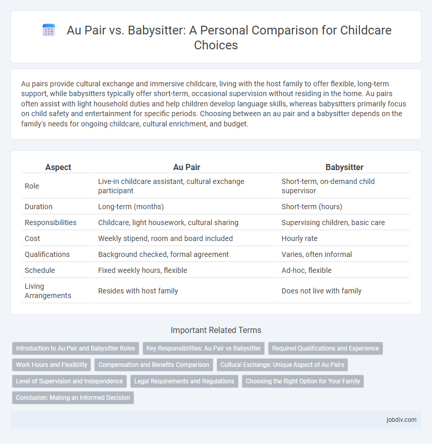 Au Pair vs. Babysitter: A Personal Comparison for Childcare Choices