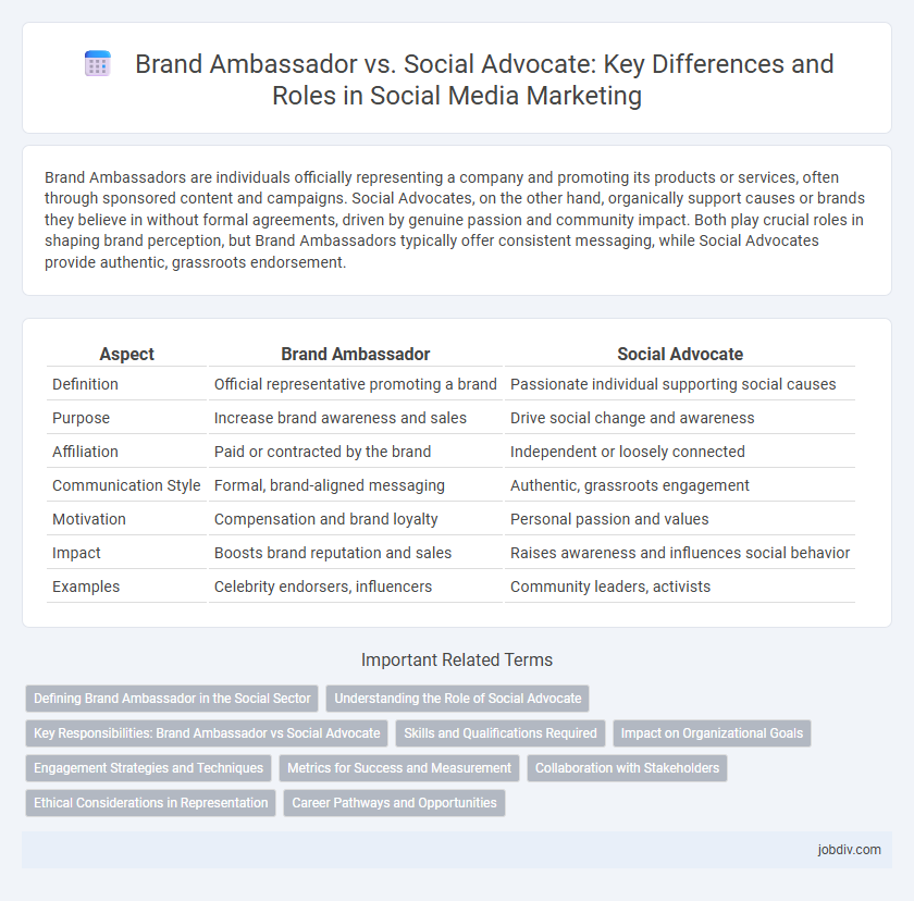 Brand Ambassador vs. Social Advocate: Key Differences and Roles in Social Media Marketing