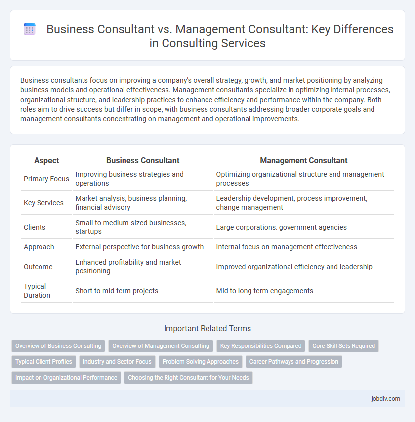 Business Consultant vs. Management Consultant: Key Differences in Consulting Services