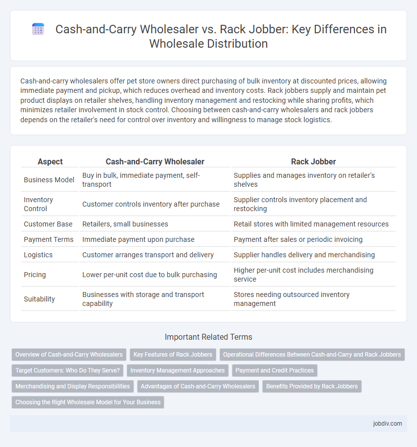 Cash-and-Carry Wholesaler vs. Rack Jobber: Key Differences in Wholesale Distribution