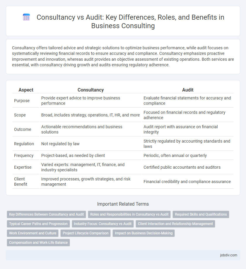 Consultancy vs Audit: Key Differences, Roles, and Benefits in Business Consulting