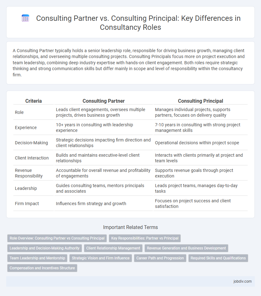 Consulting Partner vs. Consulting Principal: Key Differences in Consultancy Roles