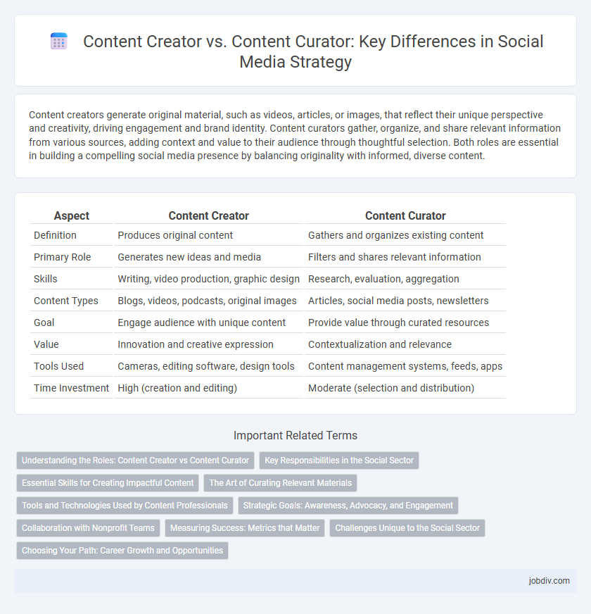 Content Creator vs. Content Curator: Key Differences in Social Media Strategy