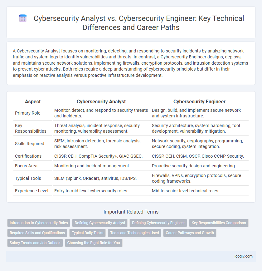 Cybersecurity Analyst vs. Cybersecurity Engineer: Key Technical Differences and Career Paths