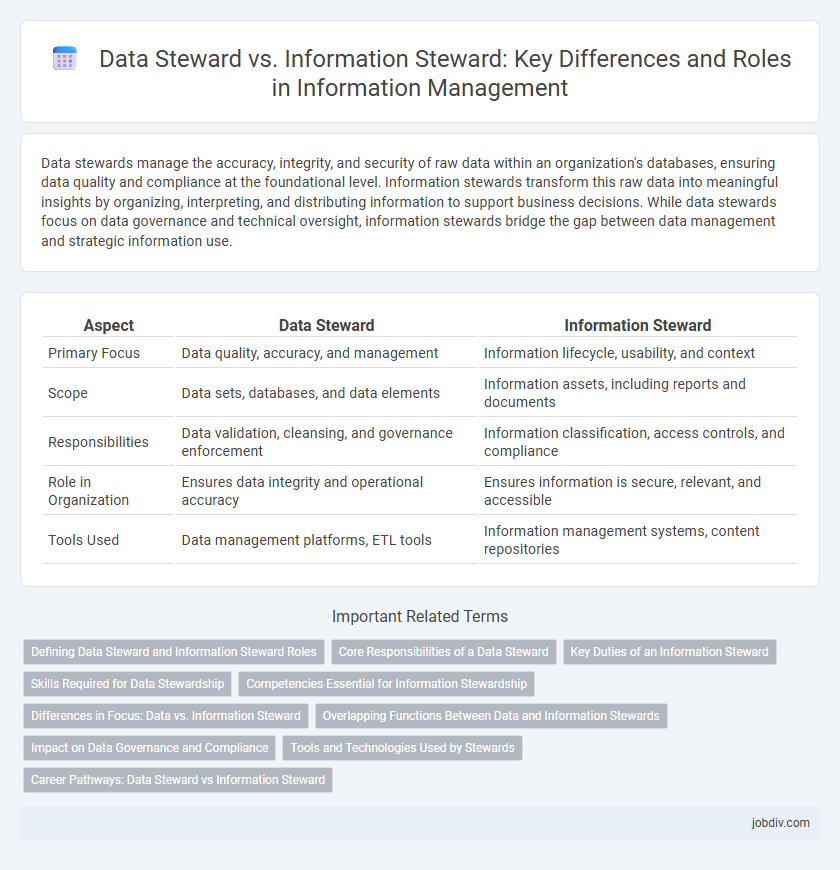 Data Steward vs. Information Steward: Key Differences and Roles in Information Management