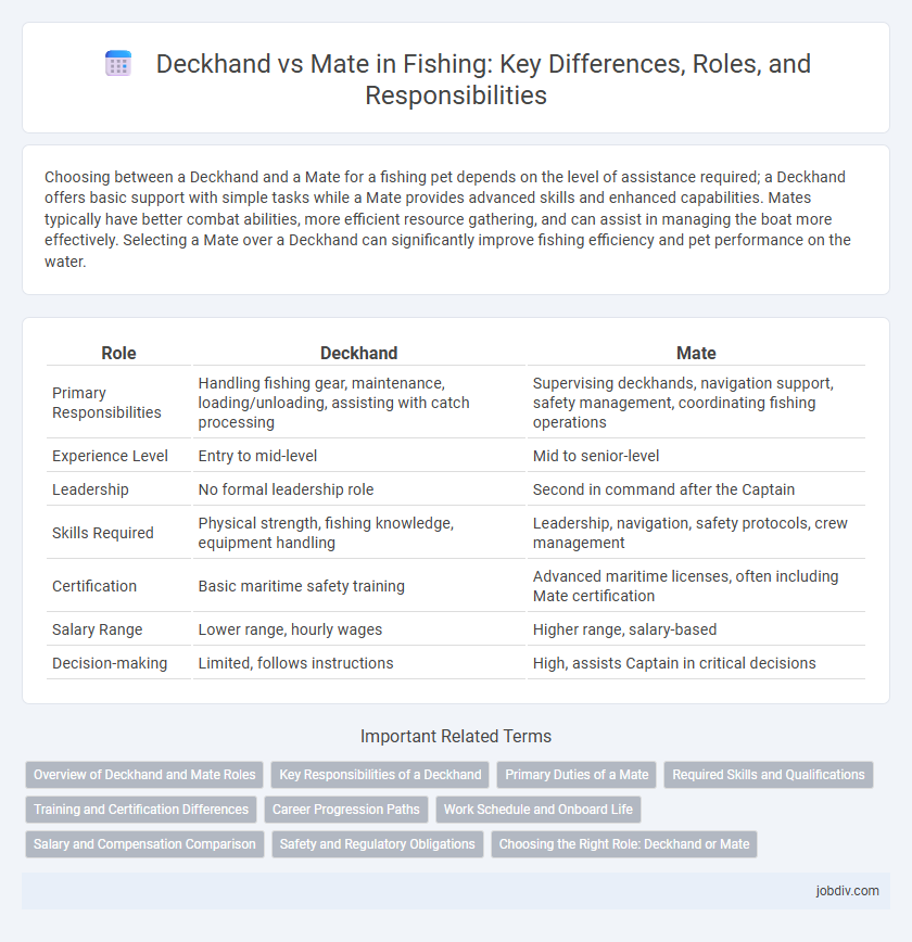 Deckhand vs Mate in Fishing: Key Differences, Roles, and Responsibilities