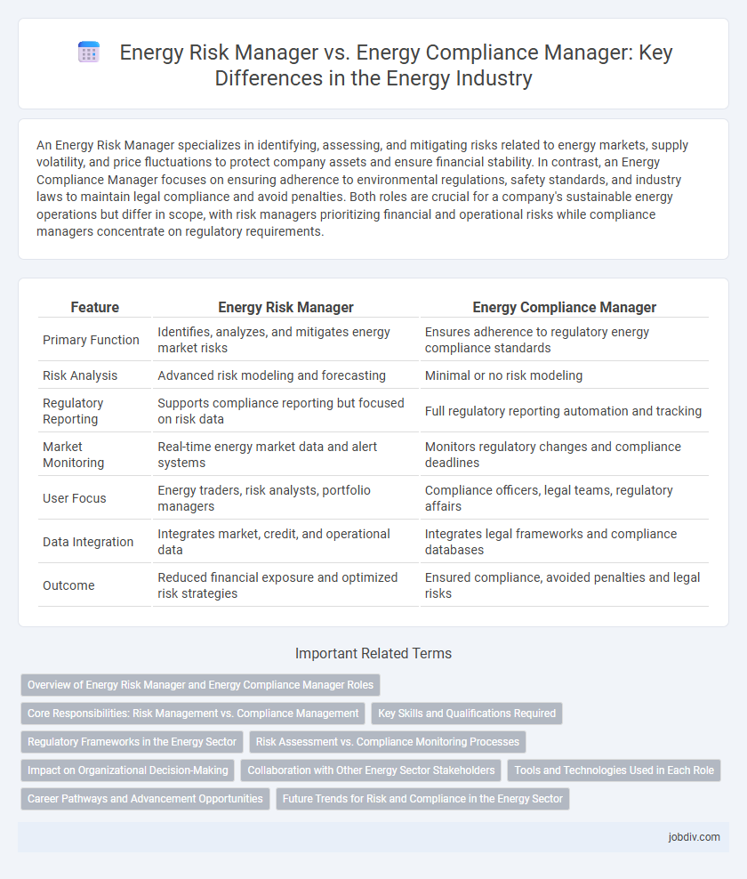 Energy Risk Manager vs. Energy Compliance Manager: Key Differences in the Energy Industry