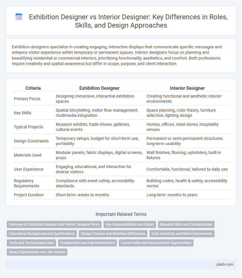 Exhibition Designer vs Interior Designer: Key Differences in Roles, Skills, and Design Approaches