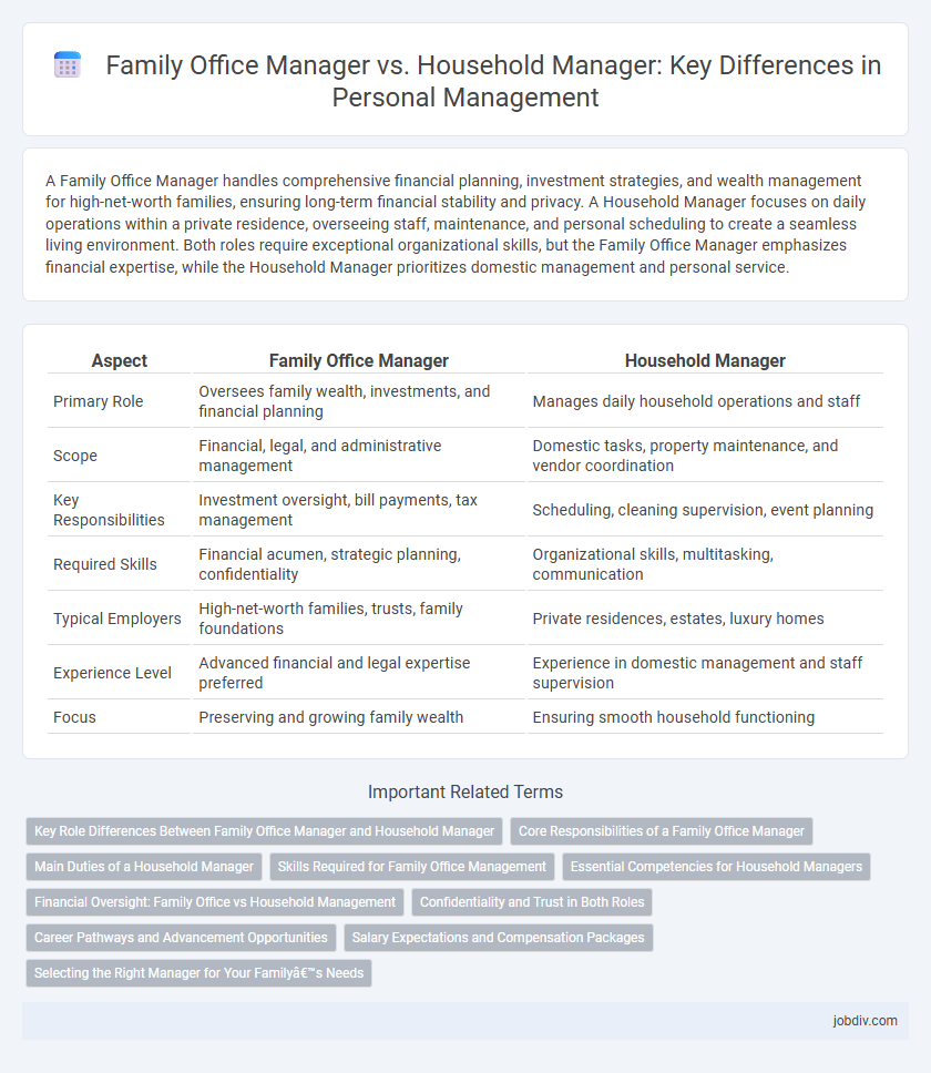 Family Office Manager vs. Household Manager: Key Differences in Personal Management