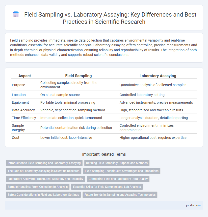 Field Sampling vs. Laboratory Assaying: Key Differences and Best Practices in Scientific Research