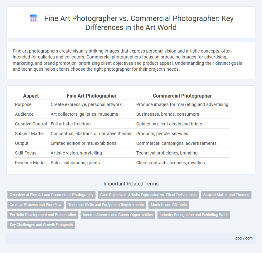 Fine Art Photographer vs. Commercial Photographer: Key Differences in the Art World