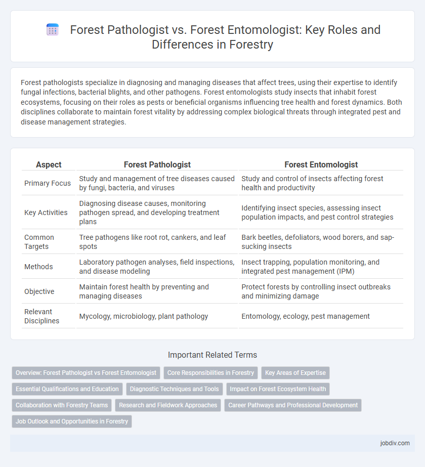 Forest Pathologist vs. Forest Entomologist: Key Roles and Differences in Forestry