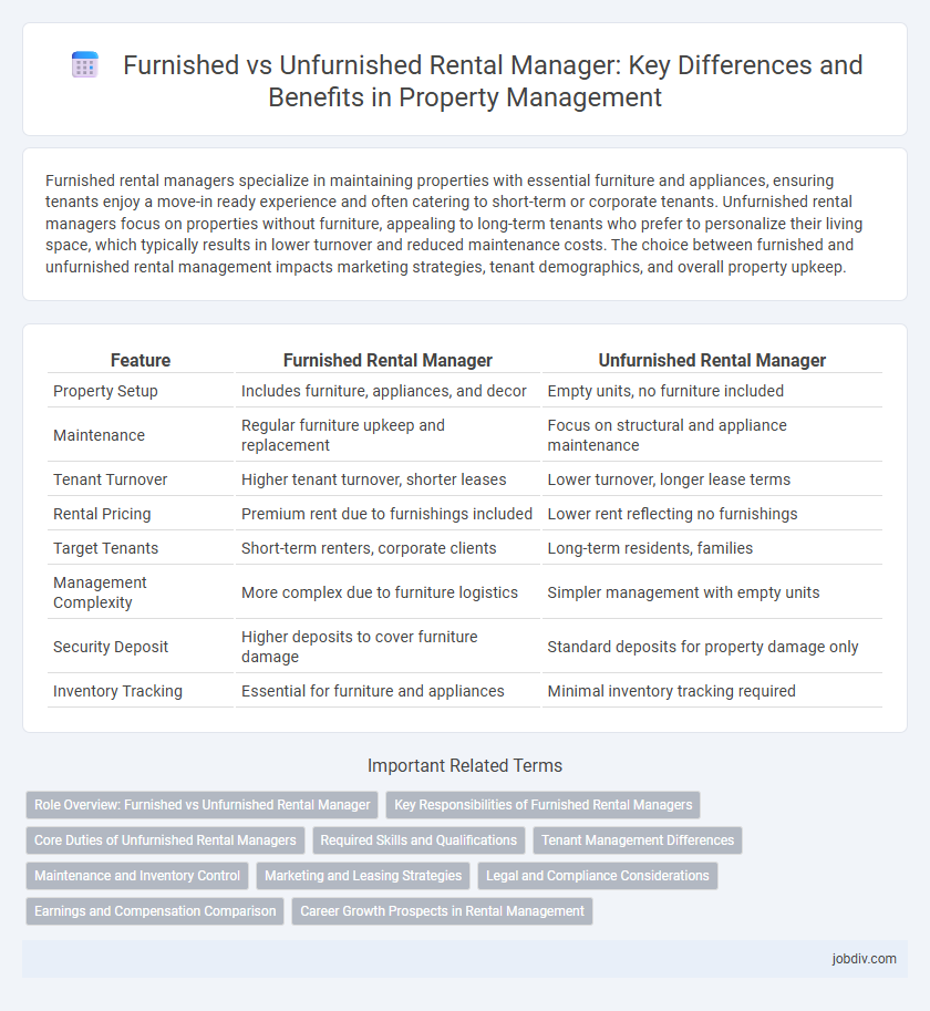 Furnished vs Unfurnished Rental Manager: Key Differences and Benefits in Property Management