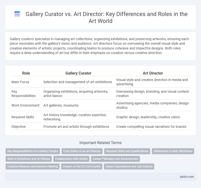 Gallery Curator vs. Art Director: Key Differences and Roles in the Art World