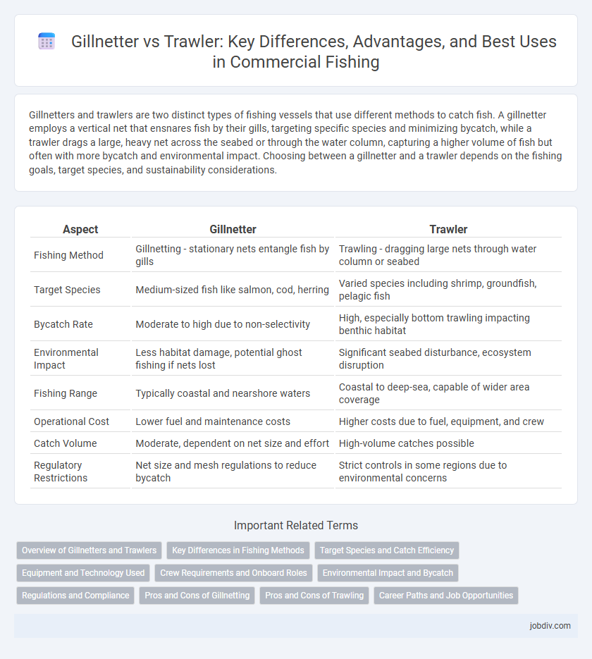 Gillnetter vs Trawler: Key Differences, Advantages, and Best Uses in Commercial Fishing