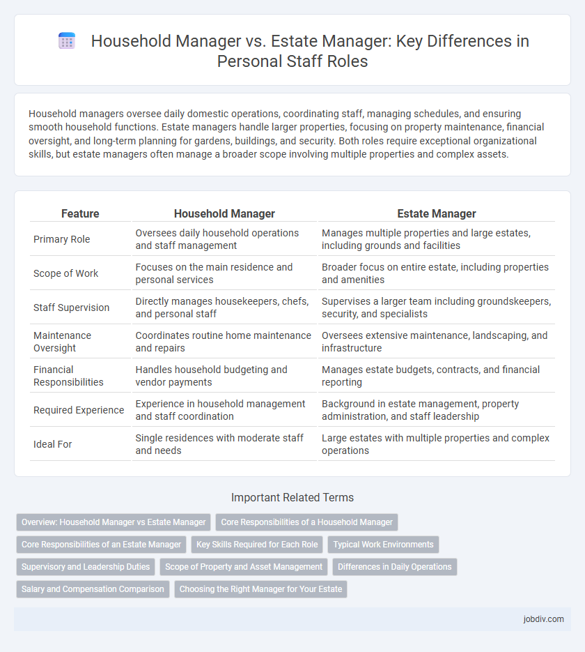Household Manager vs. Estate Manager: Key Differences in Personal Staff Roles