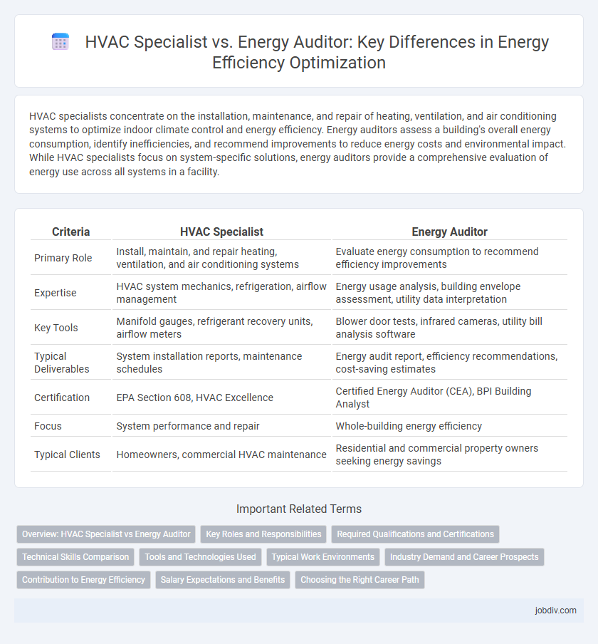 HVAC Specialist vs. Energy Auditor: Key Differences in Energy Efficiency Optimization
