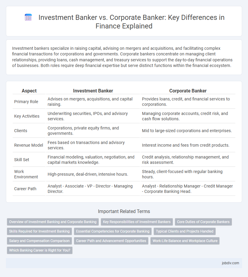 Investment Banker vs. Corporate Banker: Key Differences in Finance Explained