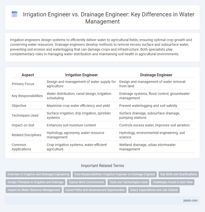 Irrigation Engineer vs. Drainage Engineer: Key Differences in Water Management