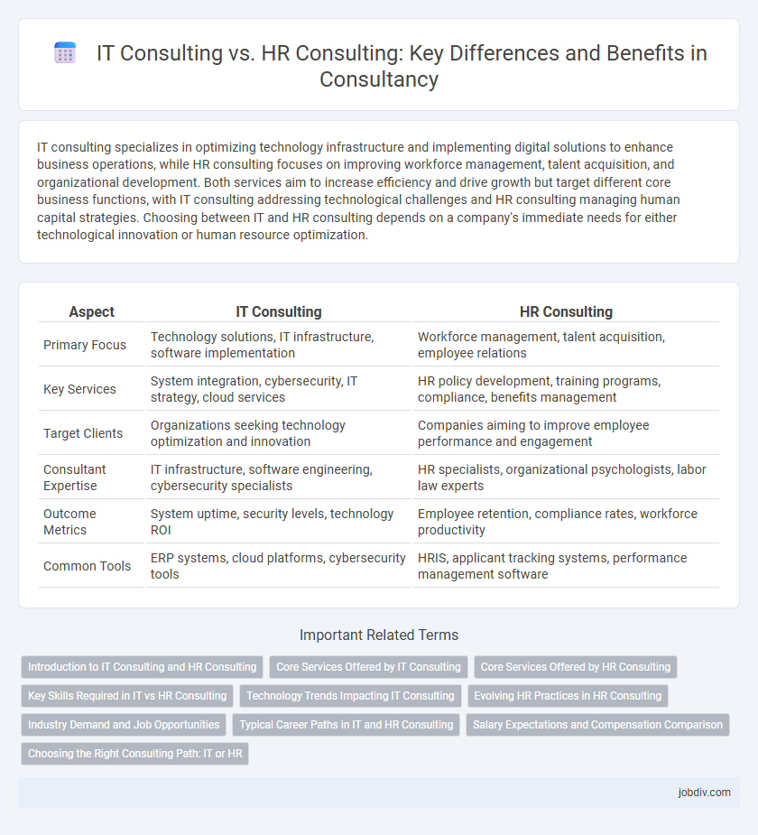 IT Consulting vs. HR Consulting: Key Differences and Benefits in Consultancy