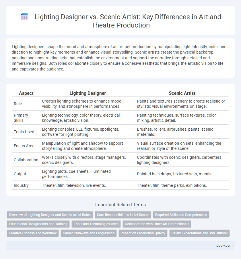 Lighting Designer vs. Scenic Artist: Key Differences in Art and Theatre Production