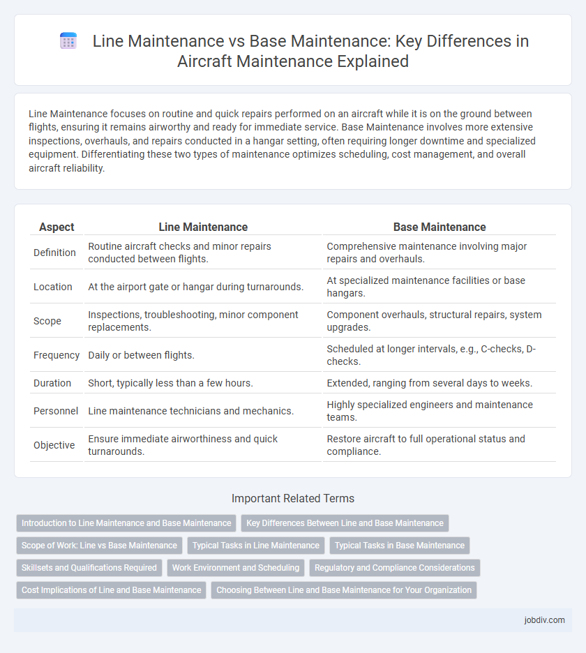 Line Maintenance vs Base Maintenance: Key Differences in Aircraft Maintenance Explained
