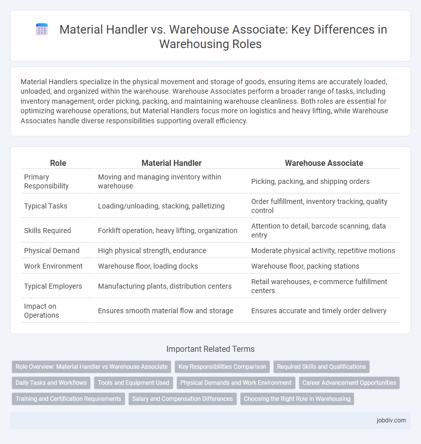 Material Handler vs. Warehouse Associate: Key Differences in Warehousing Roles