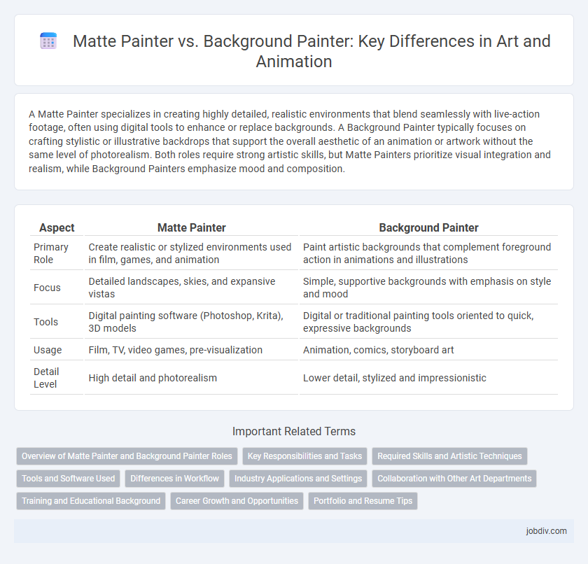 Matte Painter vs. Background Painter: Key Differences in Art and Animation