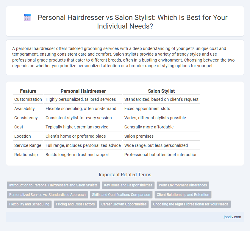 Personal Hairdresser vs Salon Stylist: Which Is Best for Your Individual Needs?