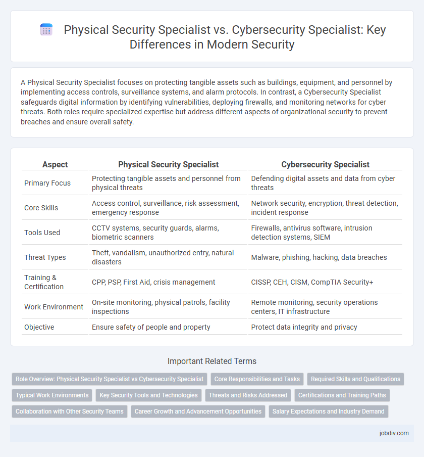 Physical Security Specialist vs. Cybersecurity Specialist: Key Differences in Modern Security