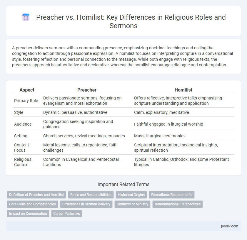 Preacher vs. Homilist: Key Differences in Religious Roles and Sermons