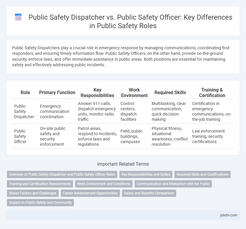 Public Safety Dispatcher vs. Public Safety Officer: Key Differences in Public Safety Roles