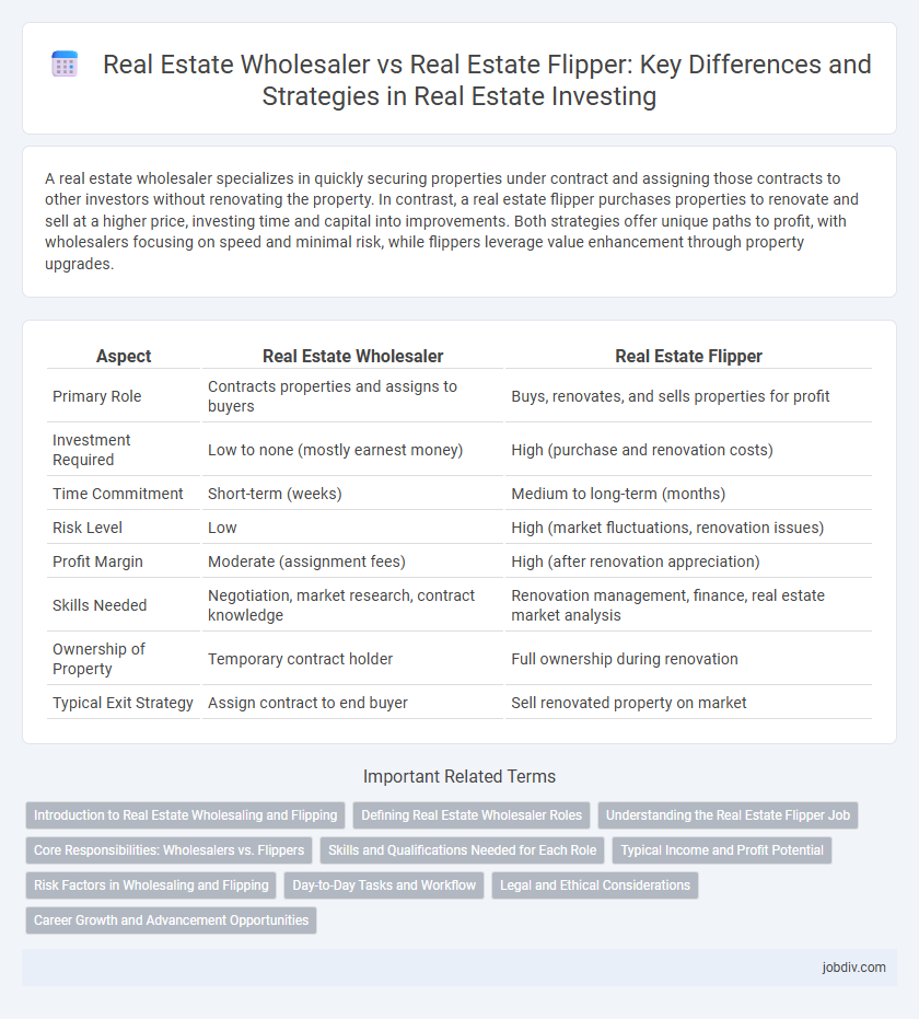 Real Estate Wholesaler vs Real Estate Flipper: Key Differences and Strategies in Real Estate Investing