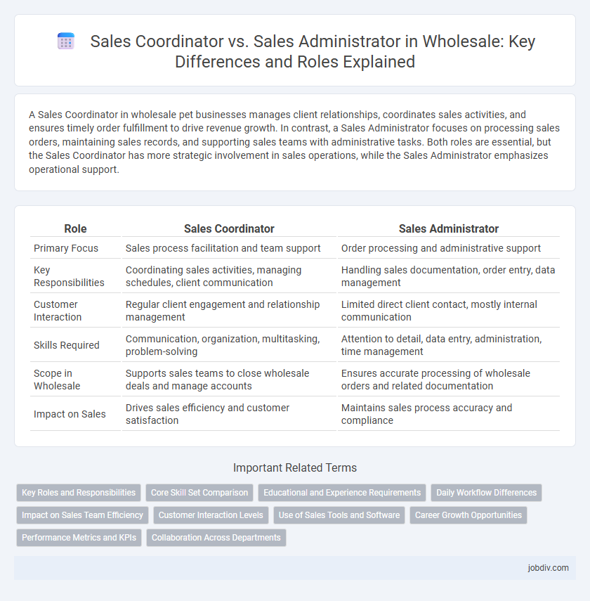 Sales Coordinator vs. Sales Administrator in Wholesale: Key Differences and Roles Explained