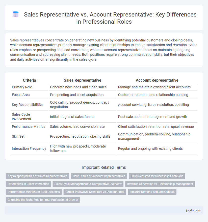Sales Representative vs. Account Representative: Key Differences in Professional Roles