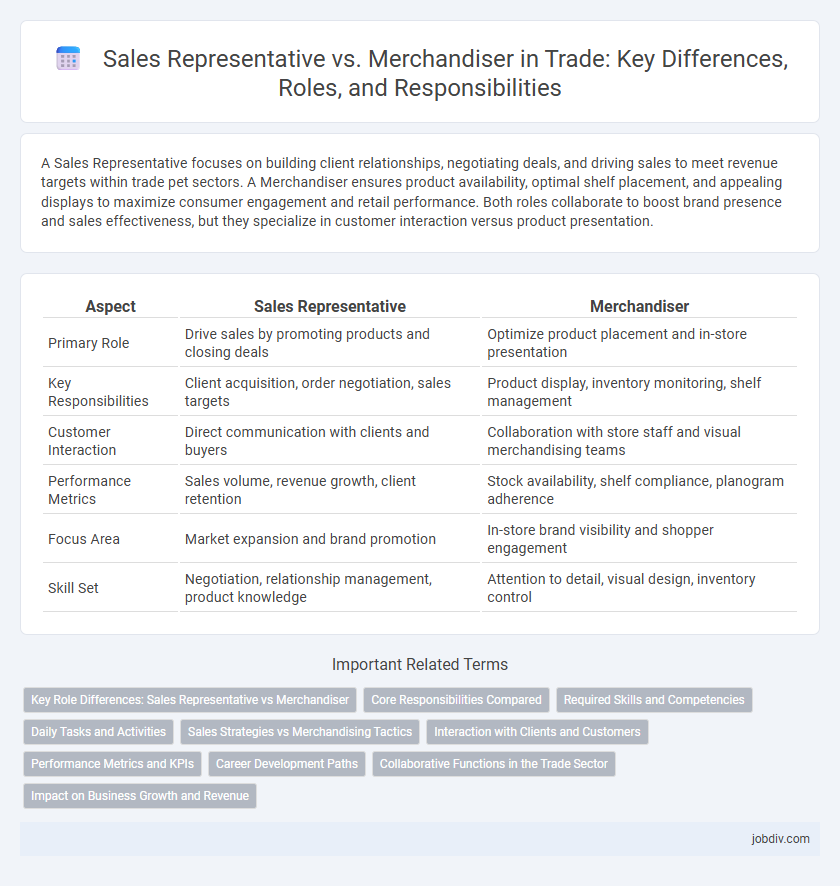 Sales Representative vs. Merchandiser in Trade: Key Differences, Roles, and Responsibilities