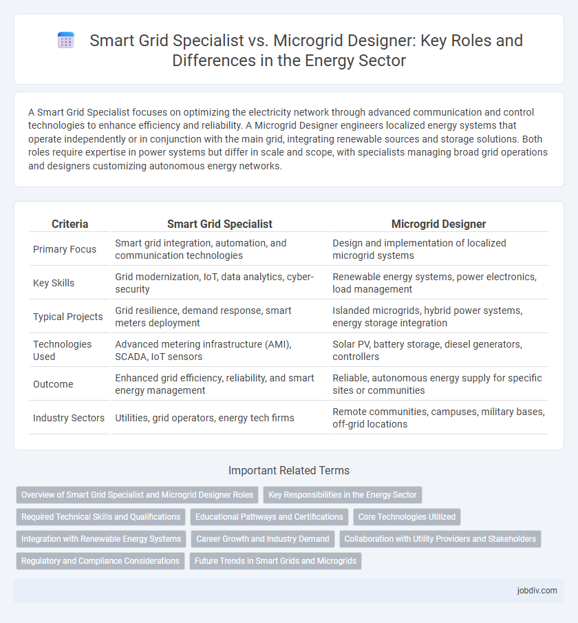 Smart Grid Specialist vs. Microgrid Designer: Key Roles and Differences in the Energy Sector