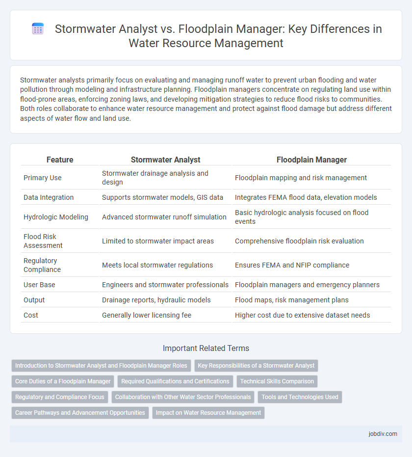 Stormwater Analyst vs. Floodplain Manager: Key Differences in Water Resource Management
