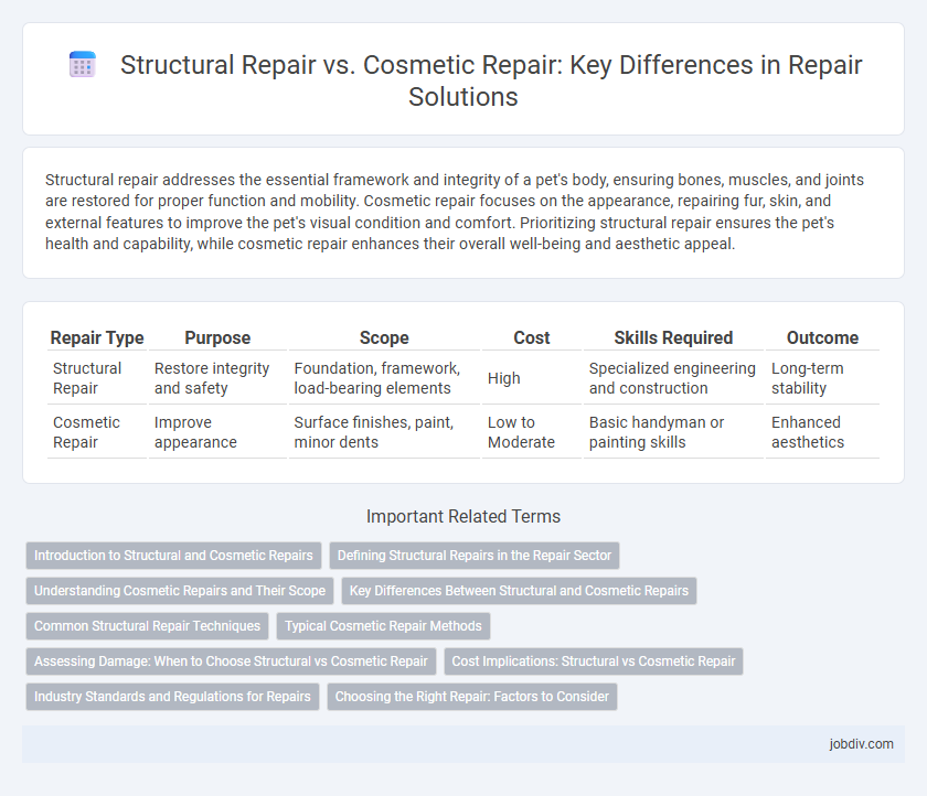 Structural Repair vs. Cosmetic Repair: Key Differences in Repair Solutions