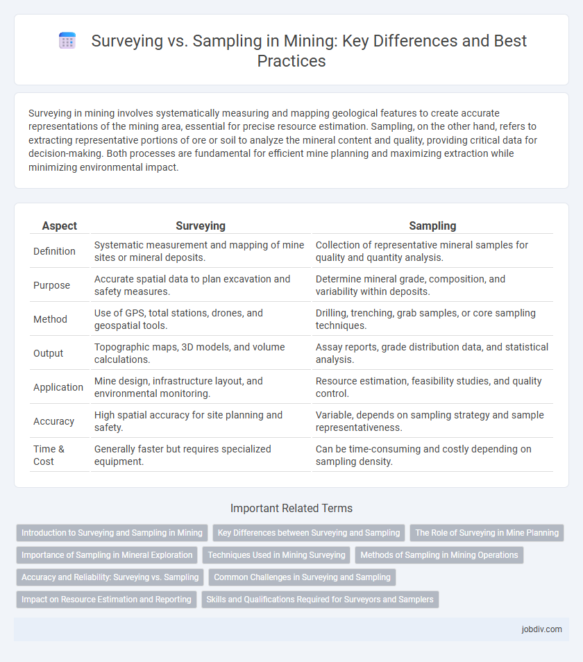 Surveying vs. Sampling in Mining: Key Differences and Best Practices
