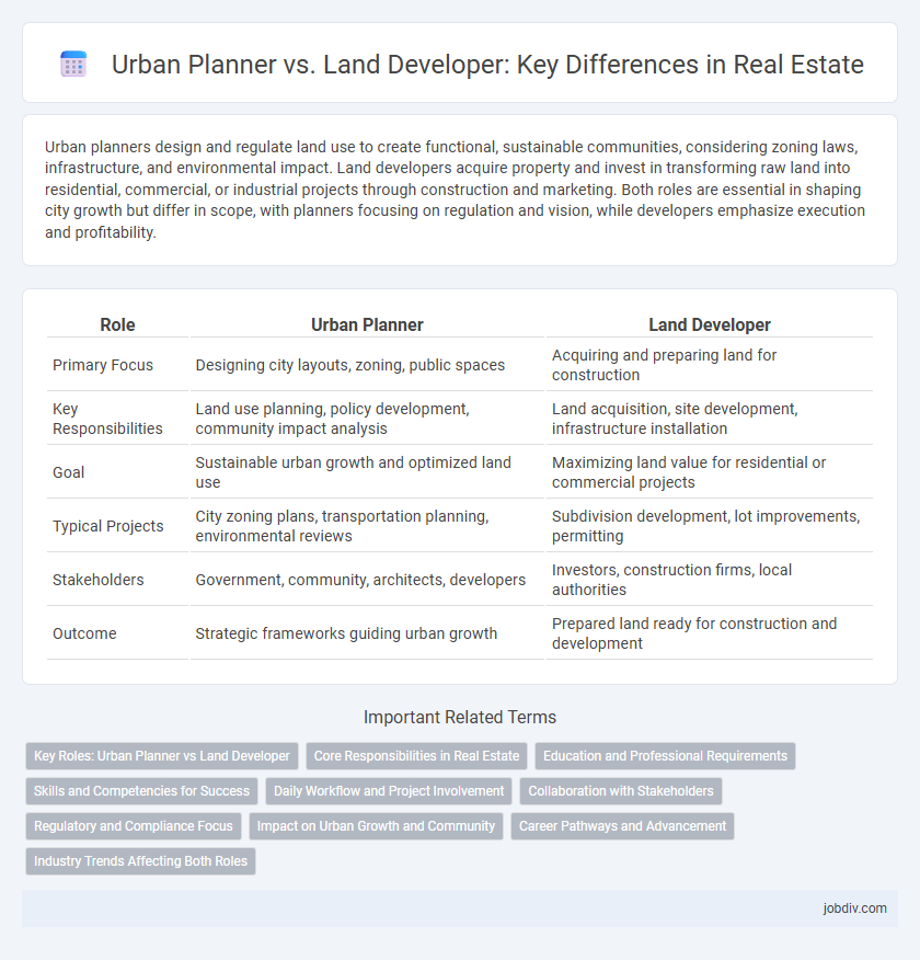 Urban Planner vs. Land Developer: Key Differences in Real Estate