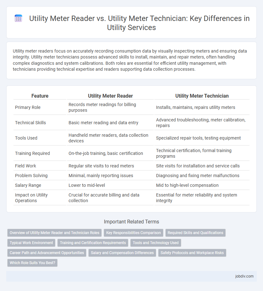 Utility Meter Reader vs. Utility Meter Technician: Key Differences in Utility Services