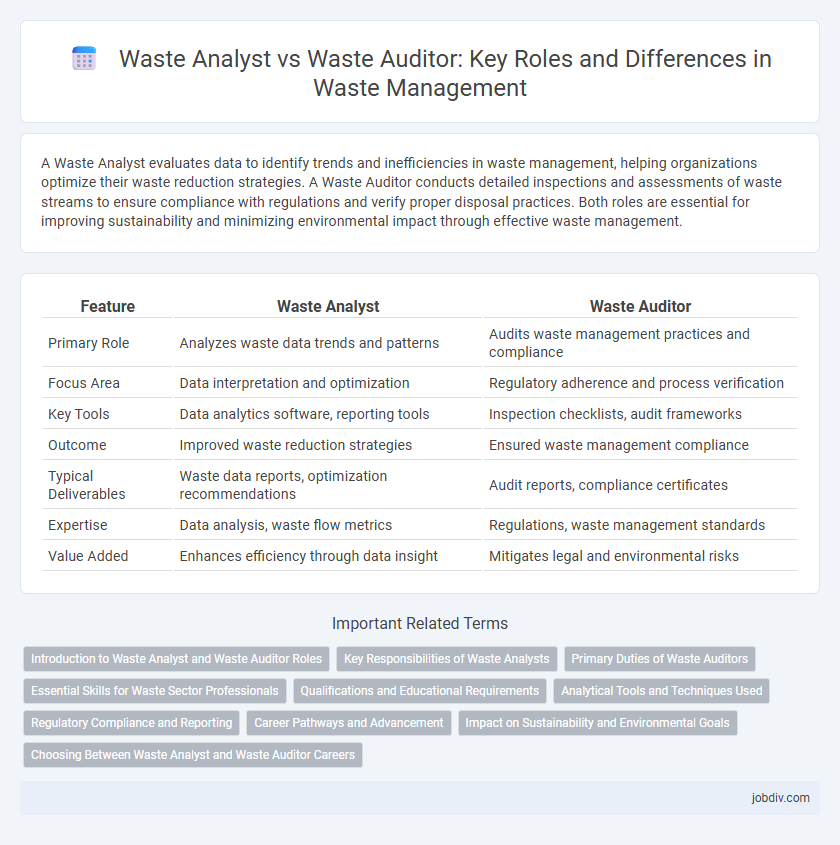 Waste Analyst vs Waste Auditor: Key Roles and Differences in Waste Management