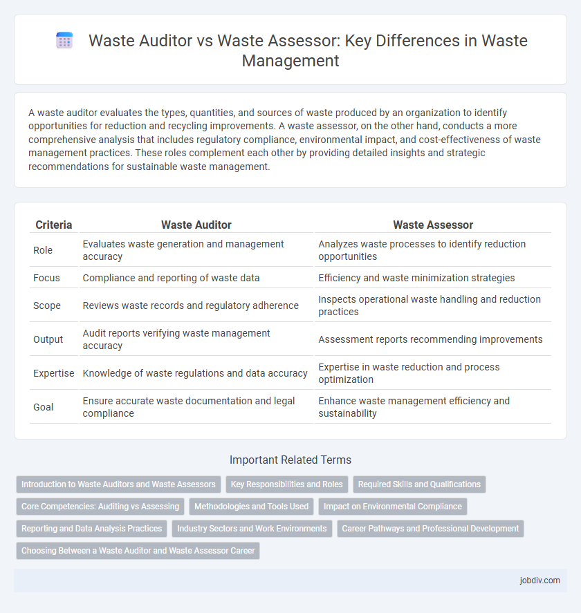 Waste Auditor vs Waste Assessor: Key Differences in Waste Management