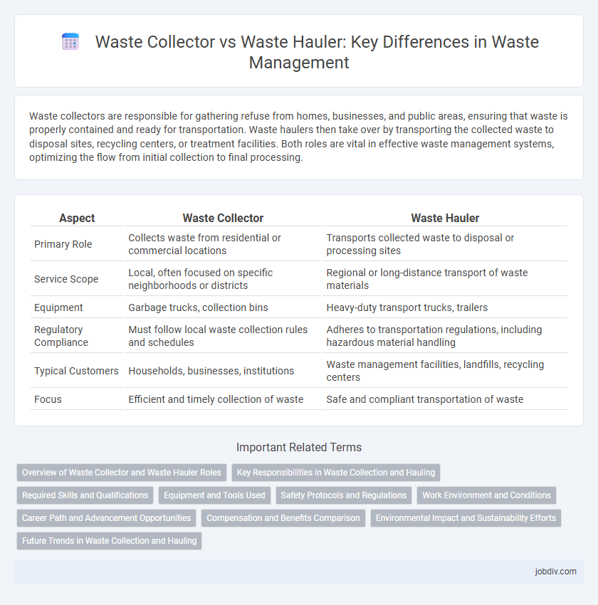 Waste Collector vs Waste Hauler: Key Differences in Waste Management