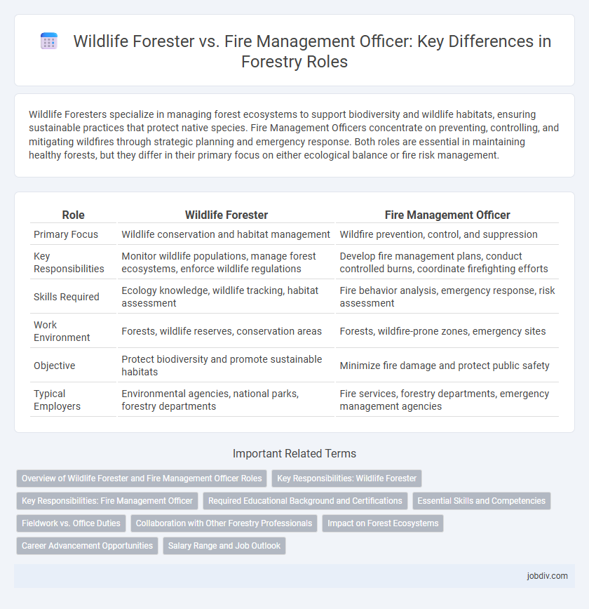 Wildlife Forester vs. Fire Management Officer: Key Differences in Forestry Roles