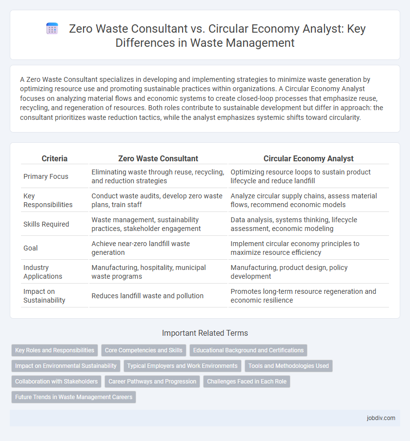 Zero Waste Consultant vs. Circular Economy Analyst: Key Differences in Waste Management
