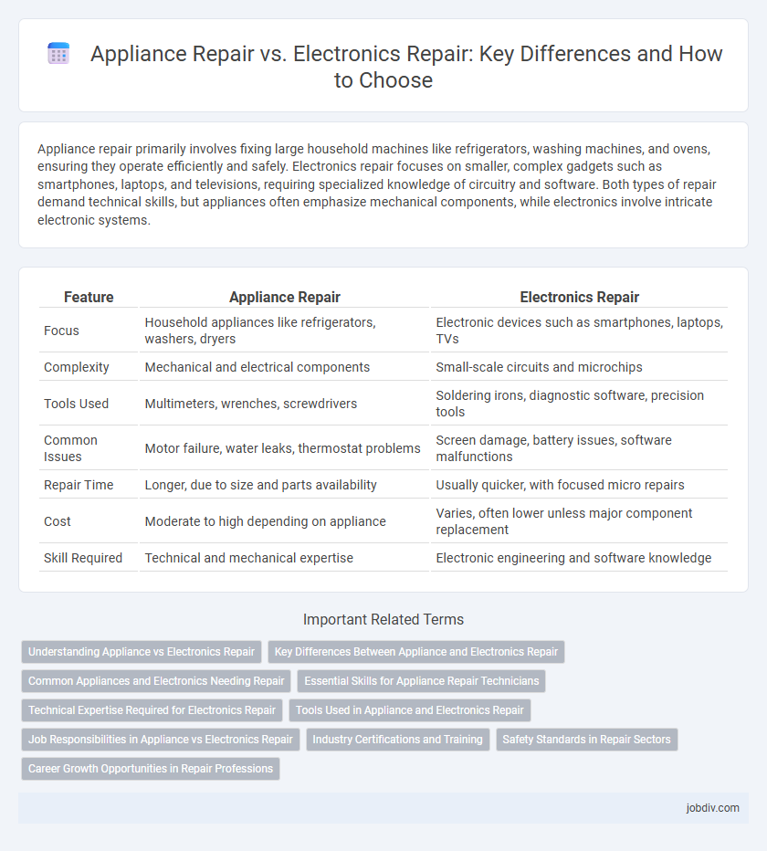 Appliance Repair vs. Electronics Repair: Key Differences and How to Choose
